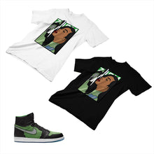 Load image into Gallery viewer, Jordan 1 Black Green Matching Custom Designed T shirt JD 1-70-20 - jd1-70-20
