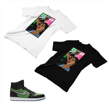 Load image into Gallery viewer, Jordan 1 Black Green Matching Custom Designed T shirt JD 1-70-21 - jd1-70-21
