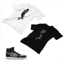 Load image into Gallery viewer, Jordan 1 Black Green Matching Custom Designed T shirt JD 1-70-23 - jd1-70-23
