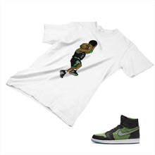 Load image into Gallery viewer, Jordan 1 Black Green Matching Custom Designed T shirt JD 1-70-23 - jd1-70-23a
