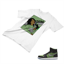 Load image into Gallery viewer, Jordan 1 Black Green Matching Custom Designed T shirt JD 1-70-2 - jd1-70-2a
