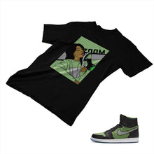 Load image into Gallery viewer, Jordan 1 Black Green Matching Custom Designed T shirt JD 1-70-2 - jd1-70-2b

