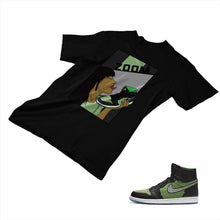 Load image into Gallery viewer, Jordan 1 Black Green Matching Custom Designed T shirt JD 1-70-3 - jd1-70-3b
