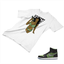 Load image into Gallery viewer, Jordan 1 Black Green Matching Custom Designed T shirt JD 1-70-4 - jd1-70-4a
