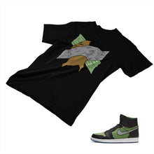 Load image into Gallery viewer, Jordan 1 Black Green Matching Custom Designed T shirt JD 1-70-5 - jd1-70-5b

