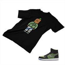 Load image into Gallery viewer, Jordan 1 Black Green Matching Custom Designed T shirt JD 1-70-7 - jd1-70-7b
