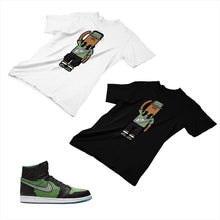 Load image into Gallery viewer, Jordan 1 Black Green Matching Custom Designed T shirt JD 1-70-8 - jd1-70-8
