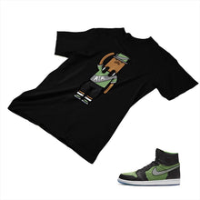 Load image into Gallery viewer, Jordan 1 Black Green Matching Custom Designed T shirt JD 1-70-8 - jd1-70-8b

