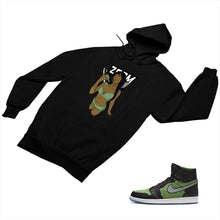 Load image into Gallery viewer, Jordan 1 Black Green Matching Custom Designed Hoodies JD 1-70-4 - jd1-70-H-4b
