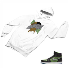 Load image into Gallery viewer, Jordan 1 Black Green Matching Custom Designed Hoodies JD 1-70-5 - jd1-70-H-5a
