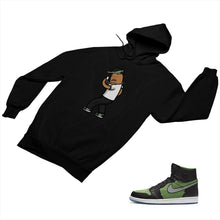 Load image into Gallery viewer, Jordan 1 Black Green Matching Custom Designed Hoodies JD 1-70-6 - jd1-70-H-6b

