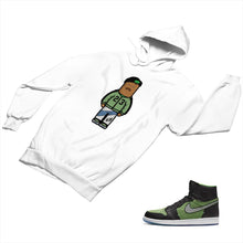 Load image into Gallery viewer, Jordan 1 Black Green Matching Custom Designed Hoodies JD 1-70-7 - jd1-70-H-7a

