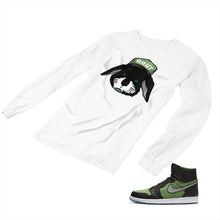 Load image into Gallery viewer, Jordan 1 Black Green Matching Custom Designed Long Sleeve T shirt JD 1-70-11 - jd1-70-L-11a
