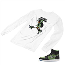 Load image into Gallery viewer, Jordan 1 Black Green Matching Custom Designed Long Sleeve T shirt JD 1-70-13 - jd1-70-L-13a
