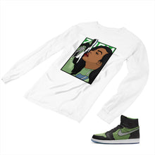 Load image into Gallery viewer, Jordan 1 Black Green Matching Custom Designed Long Sleeve T shirt JD 1-70-20 - jd1-70-L-20a
