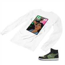 Load image into Gallery viewer, Jordan 1 Black Green Matching Custom Designed Long Sleeve T shirt JD 1-70-21 - jd1-70-L-21a
