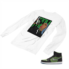 Load image into Gallery viewer, Jordan 1 Black Green Matching Custom Designed Long Sleeve T shirt JD 1-70-22 - jd1-70-L-22a
