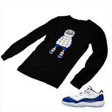 Load image into Gallery viewer, Jordan 11 Concord Matching Custom Long Sleeve T shirt JD 11-5-6-11 - jd11-5-6-L-11b
