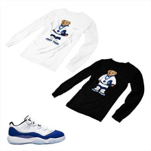 Load image into Gallery viewer, Jordan 11 Concord Matching Custom Long Sleeve T shirt JD 11-5-6-14 - jd11-5-6-L-14
