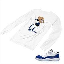 Load image into Gallery viewer, Jordan 11 Concord Matching Custom Long Sleeve T shirt JD 11-5-6-15 - jd11-5-6-L-15a
