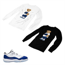 Load image into Gallery viewer, Jordan 11 Concord Matching Custom Long Sleeve T shirt JD 11-5-6-18 - jd11-5-6-L-18

