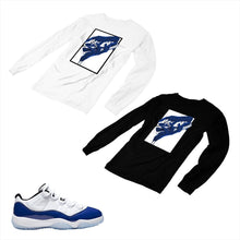 Load image into Gallery viewer, Jordan 11 Concord Matching Custom Long Sleeve T shirt JD 11-5-6-23 - jd11-5-6-L-23

