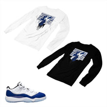 Load image into Gallery viewer, Jordan 11 Concord Matching Custom Long Sleeve T shirt JD 11-5-6-24 - jd11-5-6-L-24
