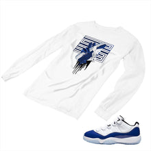 Load image into Gallery viewer, Jordan 11 Concord Matching Custom Long Sleeve T shirt JD 11-5-6-24 - jd11-5-6-L-24a

