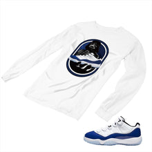 Load image into Gallery viewer, Jordan 11 Concord Matching Custom Long Sleeve T shirt JD 11-5-6-25 - jd11-5-6-L-25a
