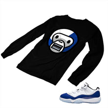 Load image into Gallery viewer, Jordan 11 Concord Matching Custom Long Sleeve T shirt JD 11-5-6-2 - jd11-5-6-L-2b
