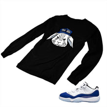 Load image into Gallery viewer, Jordan 11 Concord Matching Custom Long Sleeve T shirt JD 11-5-6-3 - jd11-5-6-L-3b
