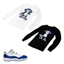 Load image into Gallery viewer, Jordan 11 Concord Matching Custom Long Sleeve T shirt JD 11-5-6-6 - jd11-5-6-L-6
