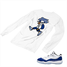 Load image into Gallery viewer, Jordan 11 Concord Matching Custom Long Sleeve T shirt JD 11-5-6-7 - jd11-5-6-L-7a
