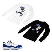 Load image into Gallery viewer, Jordan 11 Concord Matching Custom Long Sleeve T shirt JD 11-5-6-8 - jd11-5-6-L-8
