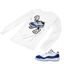 Load image into Gallery viewer, Jordan 11 Concord Matching Custom Long Sleeve T shirt JD 11-5-6-9 - jd11-5-6-L-9a
