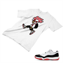 Load image into Gallery viewer, Jordan 11 White Bred Matching Custom Designed T shirt JD 11-5-7-11 - jd11-5-7-11a
