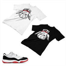 Load image into Gallery viewer, Jordan 11 White Bred Matching Custom Designed T shirt JD 11-5-7-3 - jd11-5-7-3
