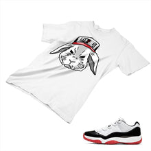 Load image into Gallery viewer, Jordan 11 White Bred Matching Custom Designed T shirt JD 11-5-7-3 - jd11-5-7-3a
