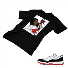 Load image into Gallery viewer, Jordan 11 White Bred Matching Custom Designed T shirt JD 11-5-7-5 - jd11-5-7-5b

