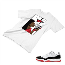 Load image into Gallery viewer, Jordan 11 White Bred Matching Custom Designed T shirt JD 11-5-7-6 - jd11-5-7-6a
