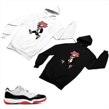 Load image into Gallery viewer, Jordan 11 White Bred Matching Custom Designed Hoodies JD 11-5-7-11 - jd11-5-7-H-11
