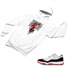 Load image into Gallery viewer, Jordan 11 White Bred Matching Custom Designed Hoodies JD 11-5-7-19 - jd11-5-7-H-19a
