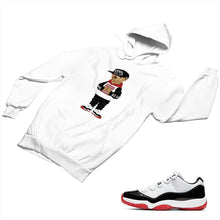 Load image into Gallery viewer, Jordan 11 White Bred Matching Custom Designed Hoodies JD 11-5-7-27 - jd11-5-7-H-27a
