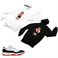 Load image into Gallery viewer, Jordan 11 White Bred Matching Custom Designed Hoodies JD 11-5-7-28 - jd11-5-7-H-28
