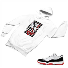 Load image into Gallery viewer, Jordan 11 White Bred Matching Custom Designed Hoodies JD 11-5-7-29 - jd11-5-7-H-29a
