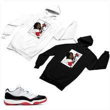 Load image into Gallery viewer, Jordan 11 White Bred Matching Custom Designed Hoodies JD 11-5-7-5 - jd11-5-7-H-5
