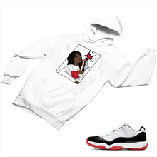 Load image into Gallery viewer, Jordan 11 White Bred Matching Custom Designed Hoodies JD 11-5-7-5 - jd11-5-7-H-5a
