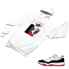 Load image into Gallery viewer, Jordan 11 White Bred Matching Custom Designed Hoodies JD 11-5-7-6 - jd11-5-7-H-6a
