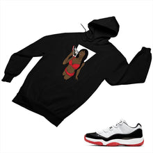 Load image into Gallery viewer, Jordan 11 White Bred Matching Custom Designed Hoodies JD 11-5-7-7 - jd11-5-7-H-7b
