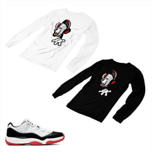Load image into Gallery viewer, Jordan 11 White Bred Matching Custom Long Sleeve T shirt JD 11-5-7-14 - jd11-5-7-L-14
